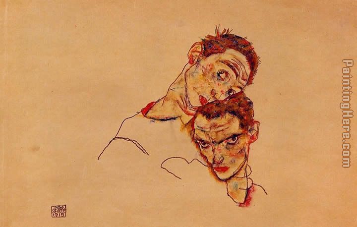 Egon Schiele Double Self Portrait